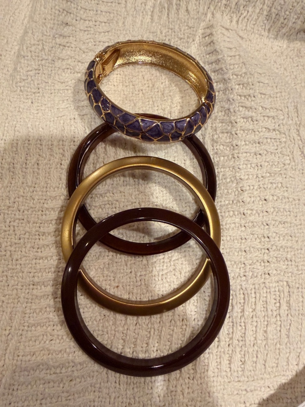 Gold and brown Bangle Set  and purple bangle Women Jewelry